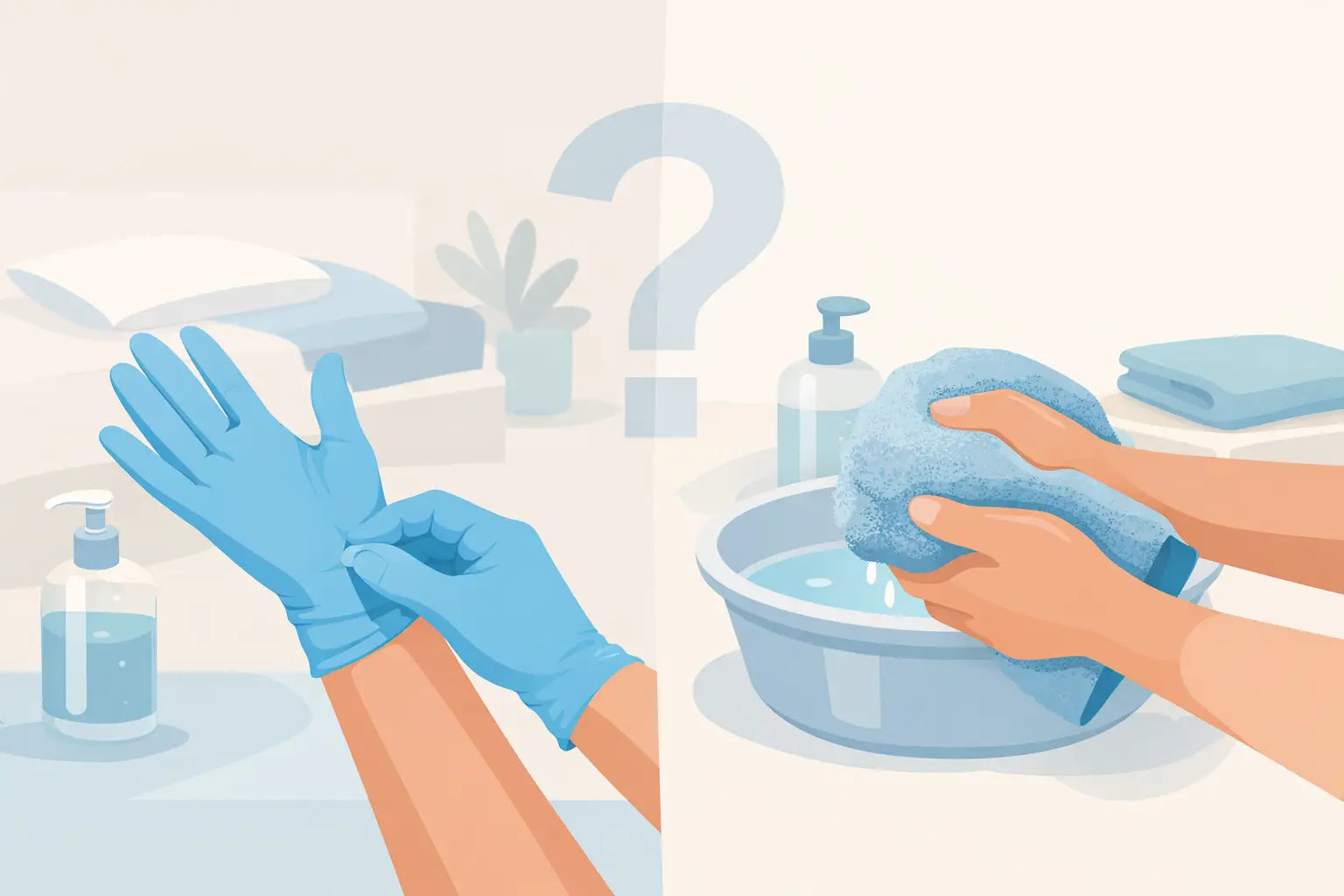 Einmalhandschuhe oder Waschhandschuhe in der Pflege?